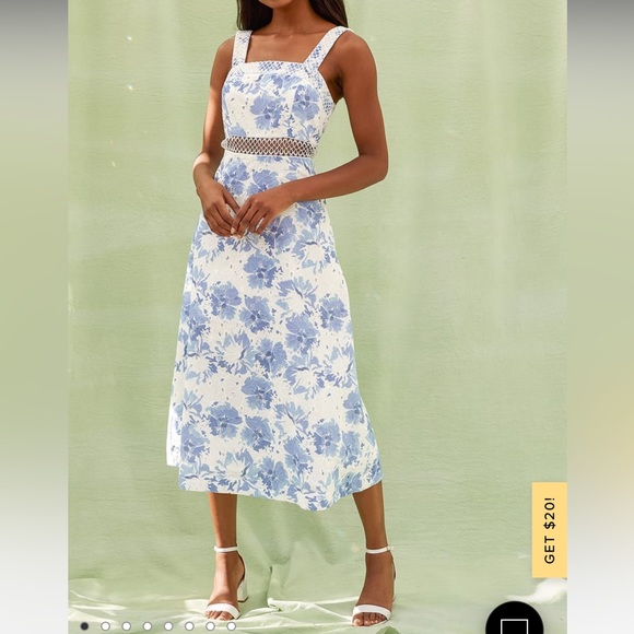 LULU’S Floral Print Dress - Picture 1 of 7